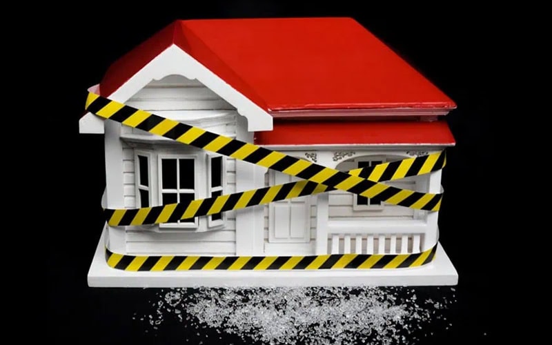 New Zealand Home in caution tape